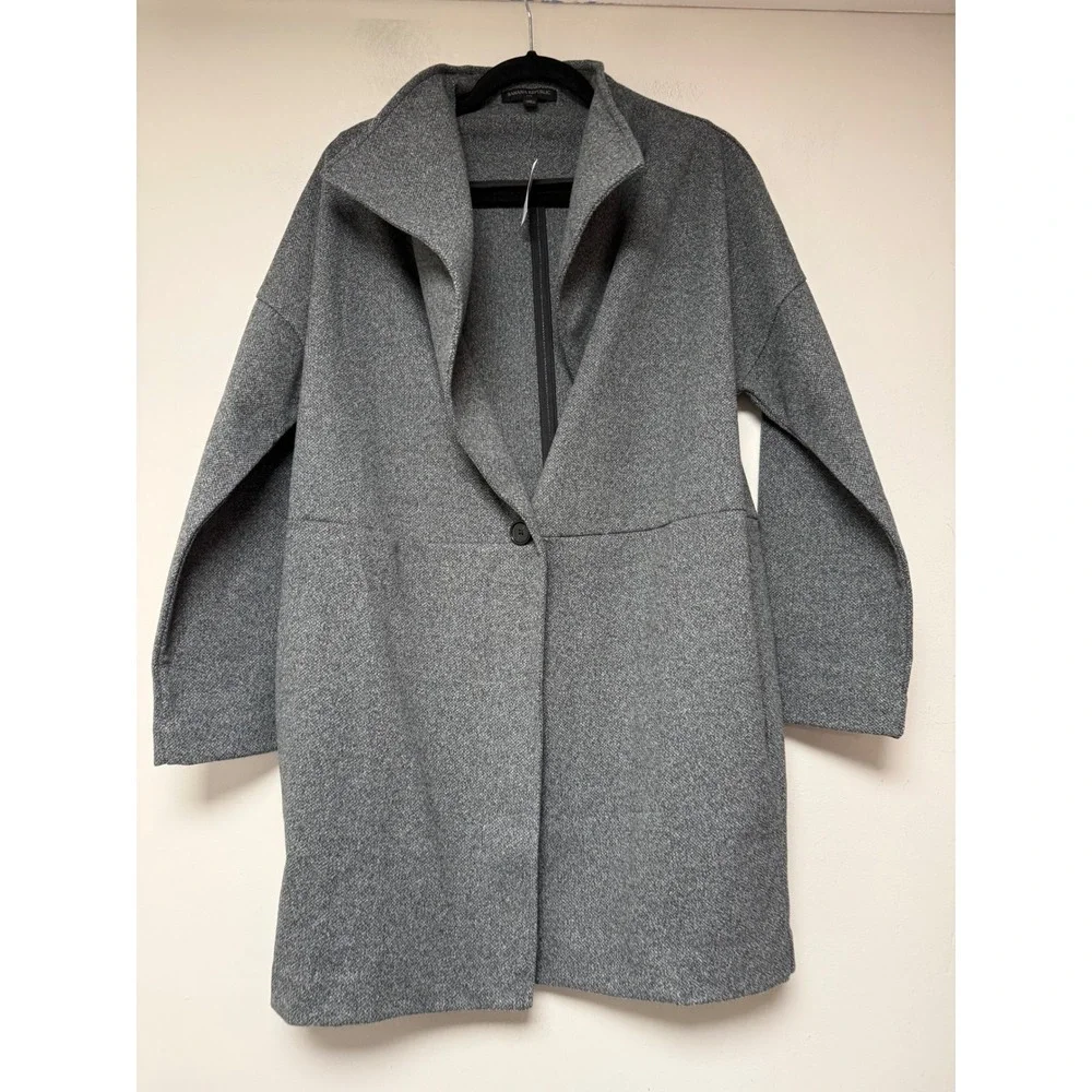 Banana Republic Grey Wool Blend Blazer Coat Women's‎ Size S